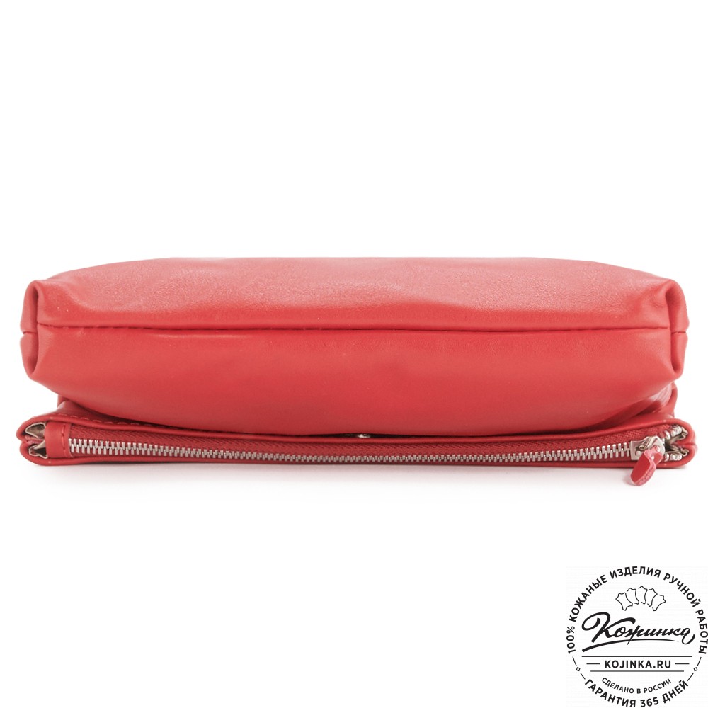 Кожаный клатч "Молли" (красный)